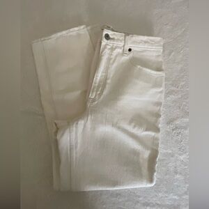 Abercrombie White Denim Ultra High Rise Like New Size 10